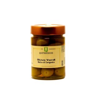 Quattrociocchi  “Cerignola” Oliven grün Glas 350g